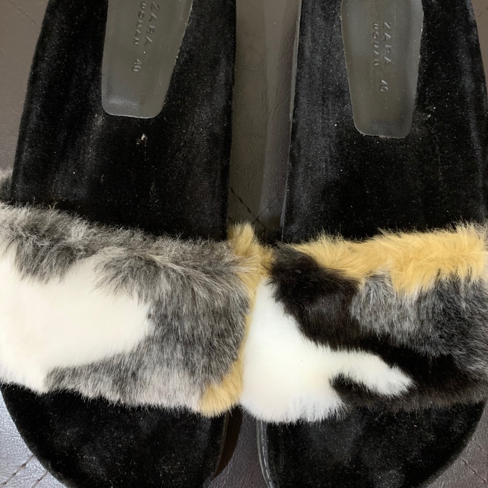 ZARA Fur Slides - Picture 3 of 6